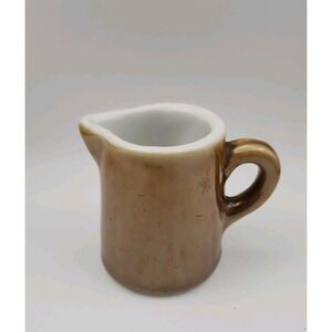 Vintage FRAUNFELTER Ohio USA Individual Creamer Lustre Brown #279 Marked